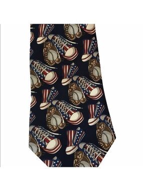 Albert Nipon American Pop USA Baseball Necktie